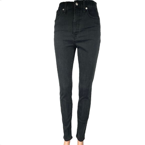 Madewell Denim - Madewell Women's Black 11" High Rise Skinny Stretch Ankle Denim Jeans Pants 27